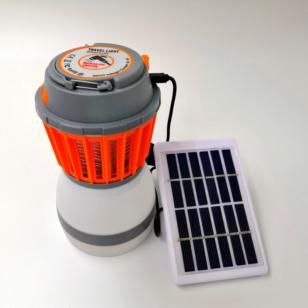 Hot sale solar powered rechargeable portable electric mosquito killer lamp, no radiation and chemical discharge