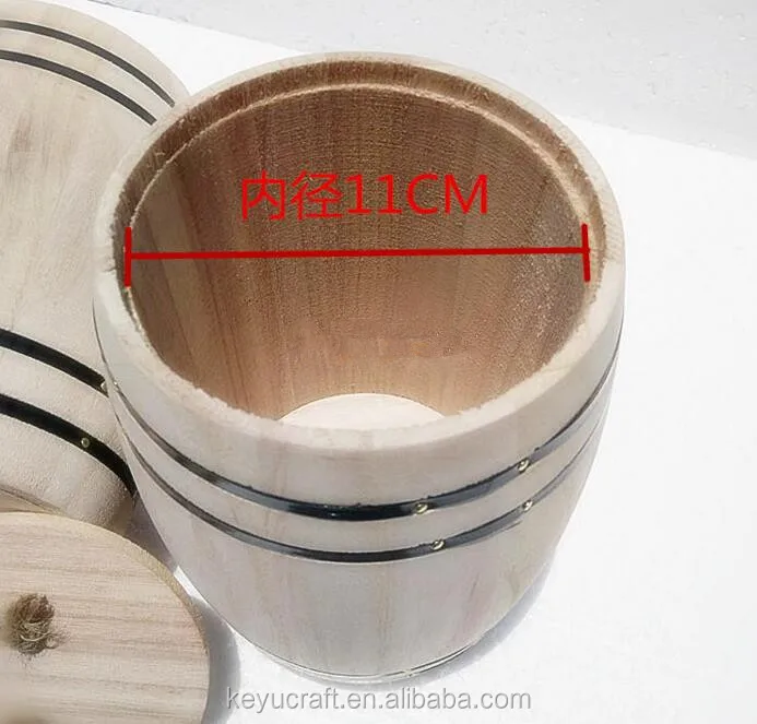 OEM natural color gift and packaging wooden barrel for sale