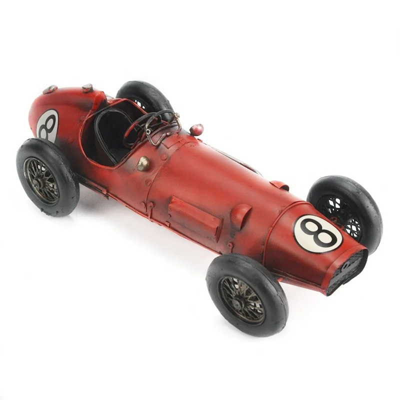 Iron Old Vehicle Classic Decorative Vintage Handmade Racing Car Models High Quality For Home Decoration Metal Craft Supplier