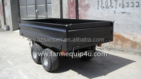 Agriculture Machinery 4 wheel farm trailer ,tractor end dump trailer ,Agriculture transport box trailer 2ton 3ton 4ton