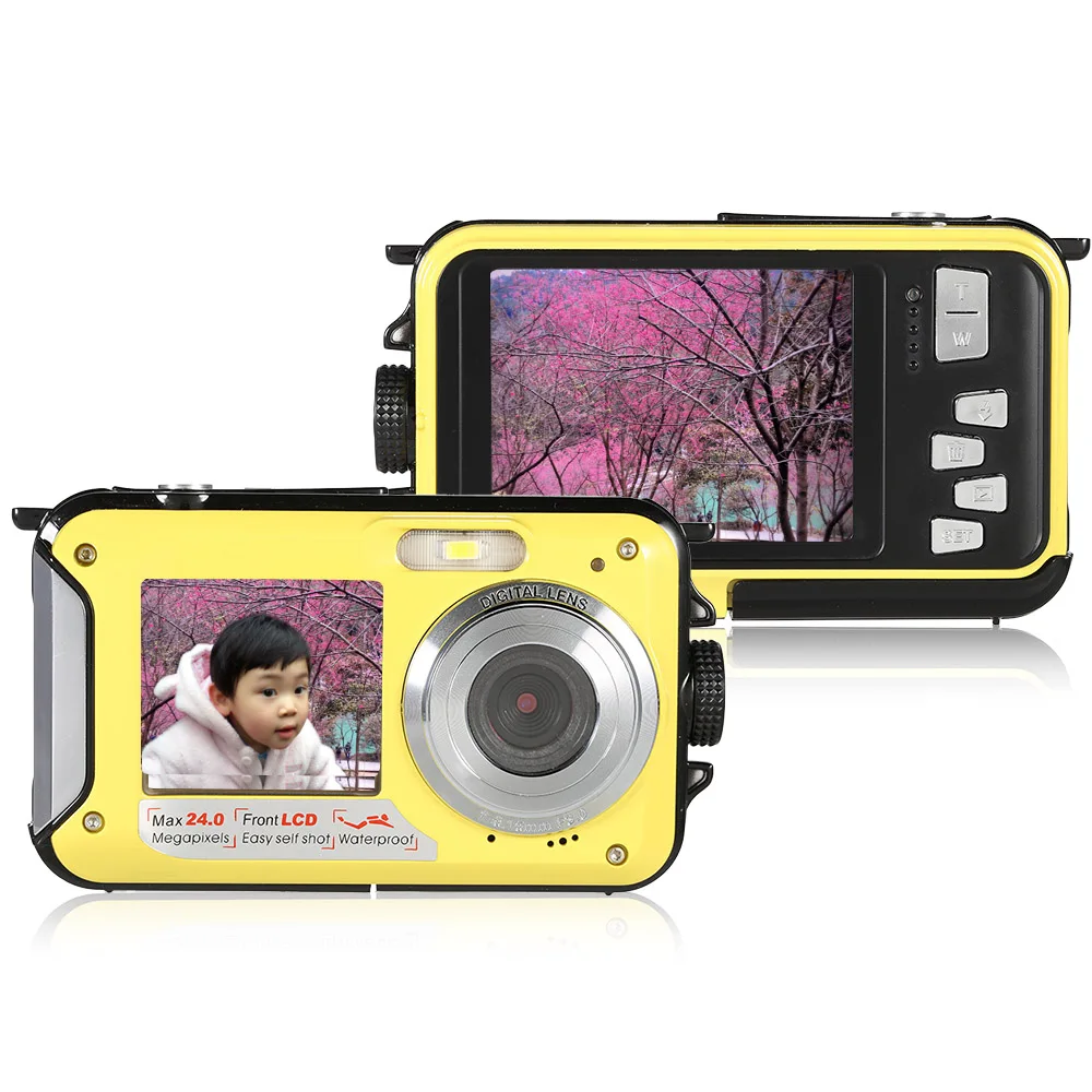 Макс 24MP 30 fps HD1080P цифровая камера с двойной TFT-LCD экран главном экране 2 7 дюйма передний 1 8 16x цифровой