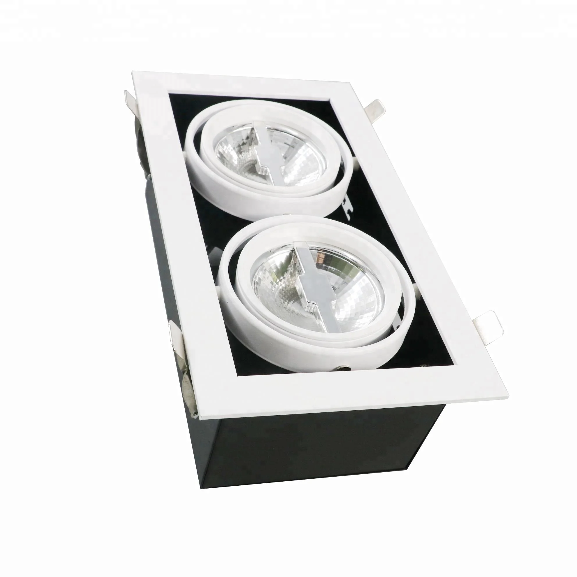 Well Designed square dimmable AR70 Double Head Led Anti-glare 12W dim to warm Recessed gu10 Led Downlights