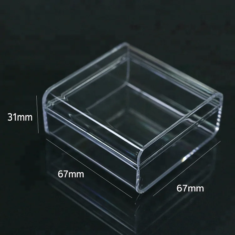 Exquisite jewelry storage transparent plastic box, wholesale customized logo small box