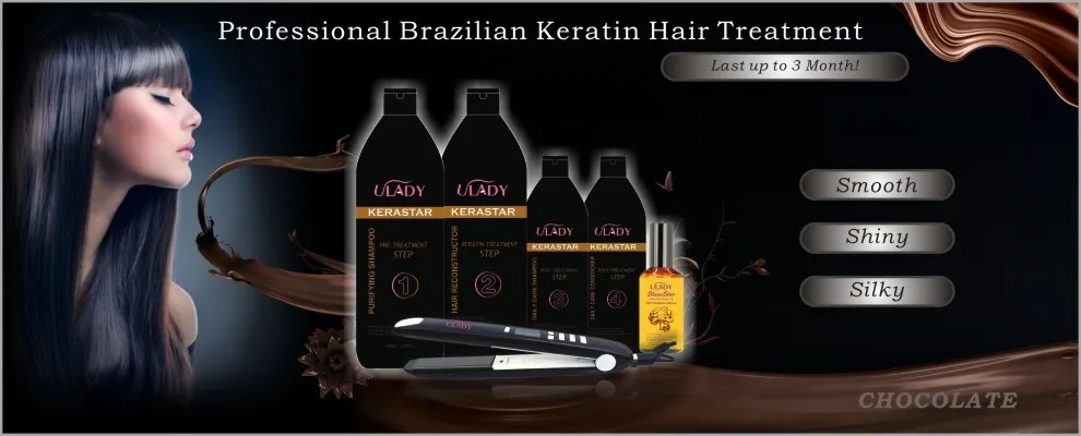 Brazilian Keratin Straightening Hair Repair Care Treatment product 3 to 5 month good effect 1 Liter 33.8oz nano keratin full kit