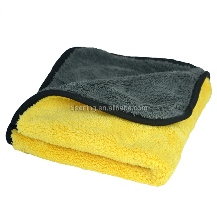 Streak free super absorbent polishing car wash micro fiber yellow duster cloth