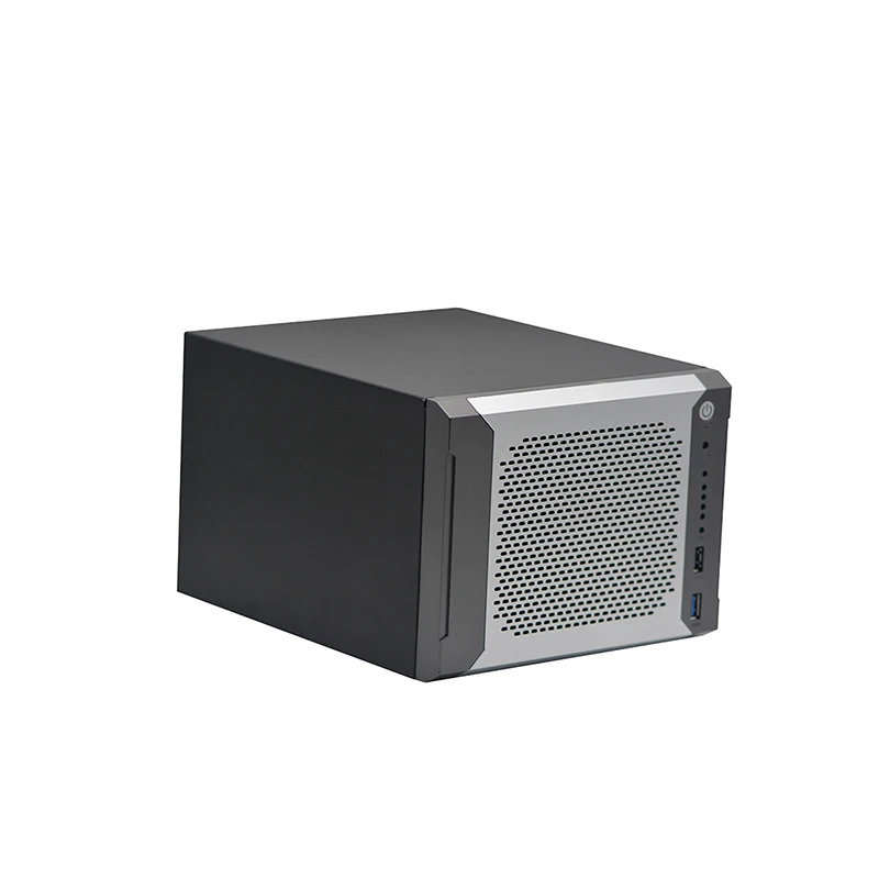 X86 CPU NAS server Desktop pc gaming case  support EXT4 and Btrfs os, hot plug, 2* Intel 211AT Gigabit Ethernet