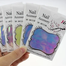 O novo 5 Aurora prego adesivos de vidro Irregular Manicure decalque moda prego de acessórios JH276