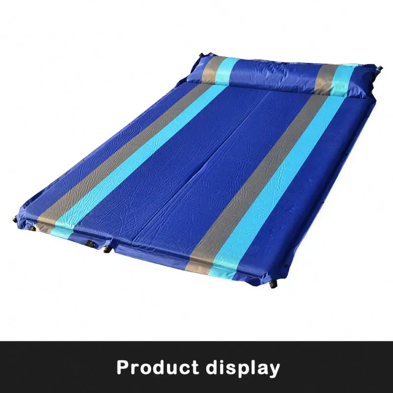 Waterproof Outdoor Air Mattress With Pillow Double Size Inflatable Airbed,High Rebound Sponge Camping Mat,Sleeping Pad