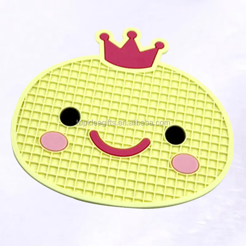 Factory wholesale Rabbit smile face pad anti-slip pvc mat anti-slip rubber mat mobile phone table pvc holder Customized