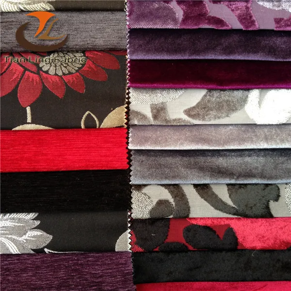 china manufacturer polyester jacquard woven chenille sofa fabric