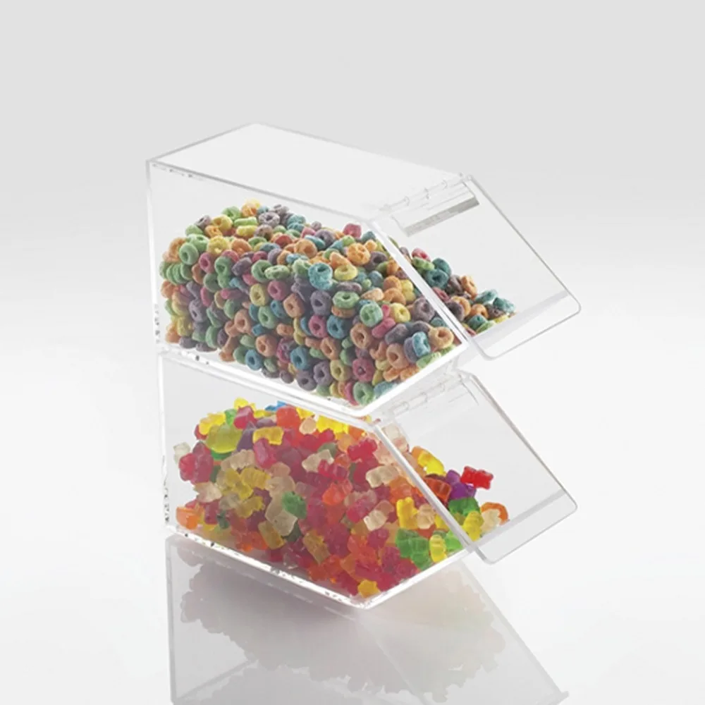 Stackable Clear Acrylic Sweets Candy Dispenser Acrylic Candy Box Acrylic Party Favor Bin