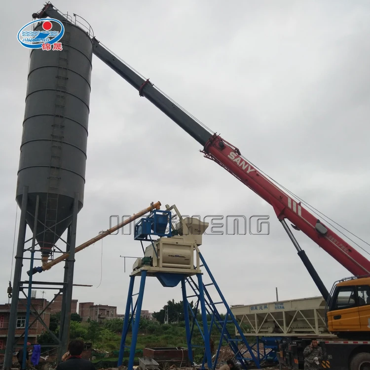 Малая бетоносмесительная установка HZS50, б/у, Производство Таиланд, по цене подъемника