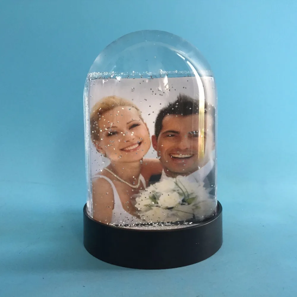 
souvenir gift photo snow globe custom picture frame for home decoration 