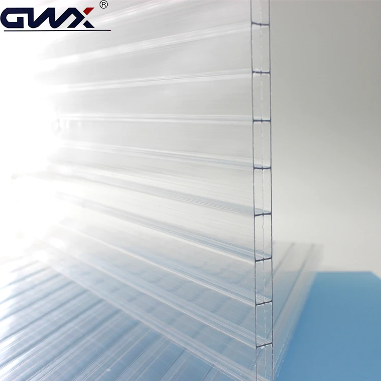 Bayer material transparent plastic glass sheet for balcony roof cover hollow sun polycarbonate sheet