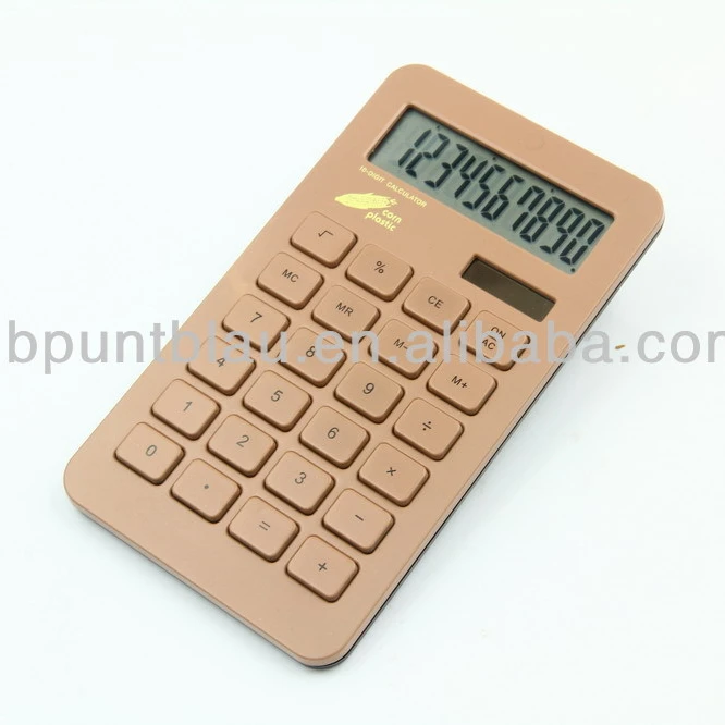 
Eco-friendly corn plastic calculator 