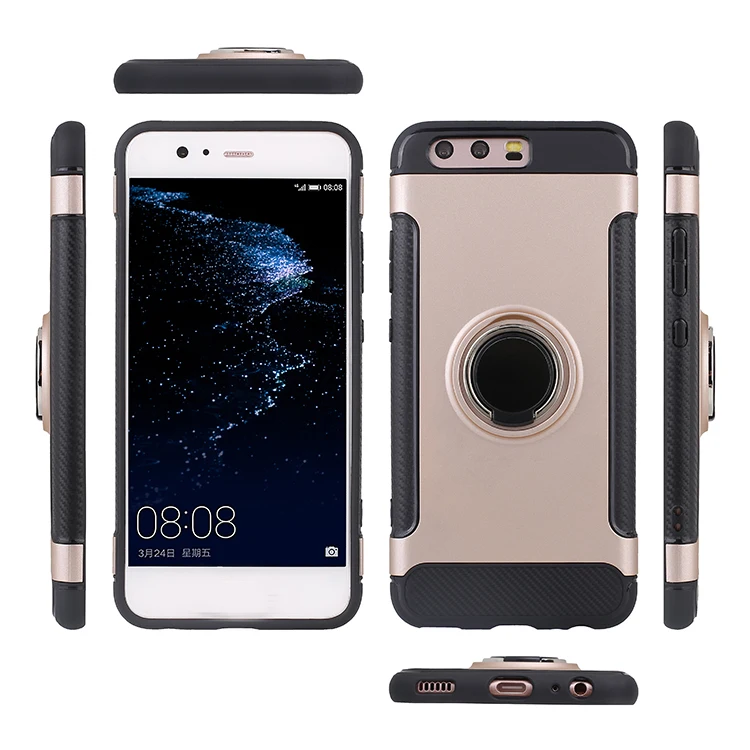 Luxury 360 Full Protective Dual Armor Mobile Accessories Cover Cell Phone Case For Huawei P10