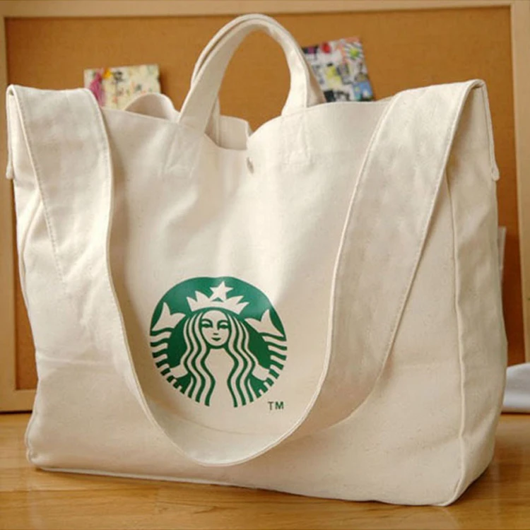 Cotton shopping bag environmental recycle with logo print cheap printed foldable shopping bags