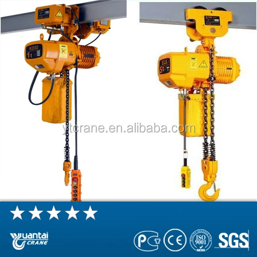 From China electric chain hoist  5tons monorail hoist bridge crane