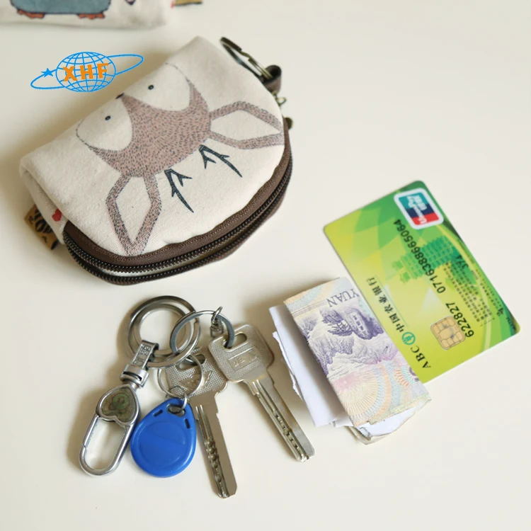 China Factory Cheap Things to Sell Small Cute Cartoon Canvas Coin Bag Purse