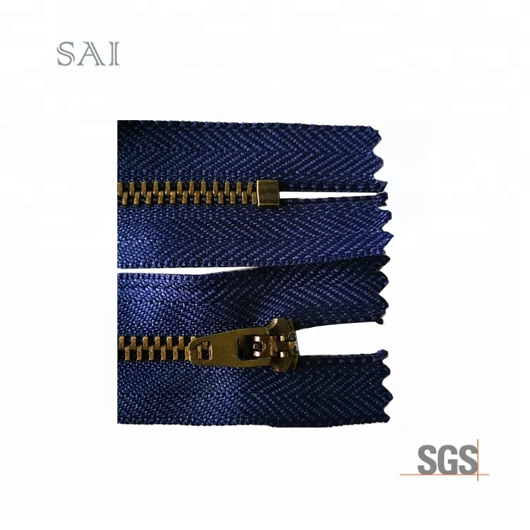 12# Close end hot sale Brass metal zipper