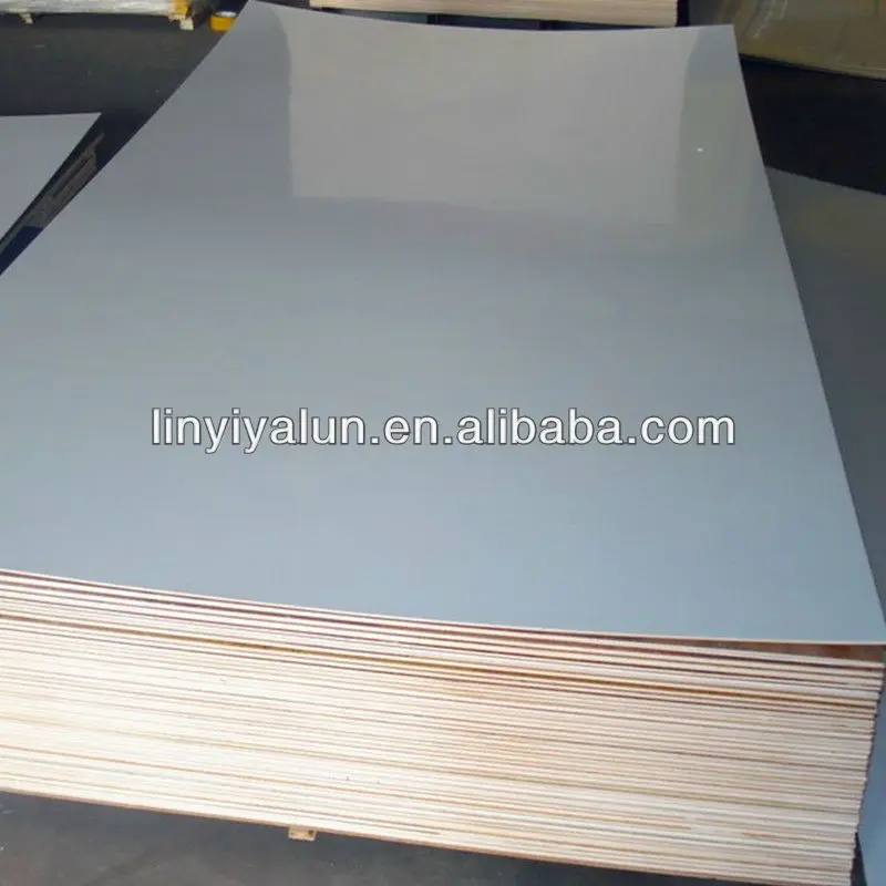 lower price white mat PVC plywood board from Linyi plywood factory