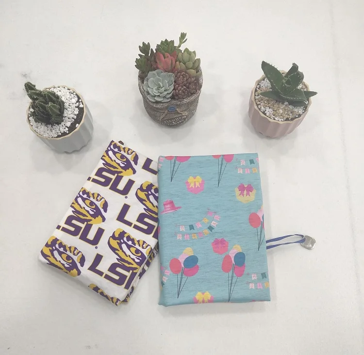 
2019 hot sale custom promotional bookcover stretchable fabric book cover 
