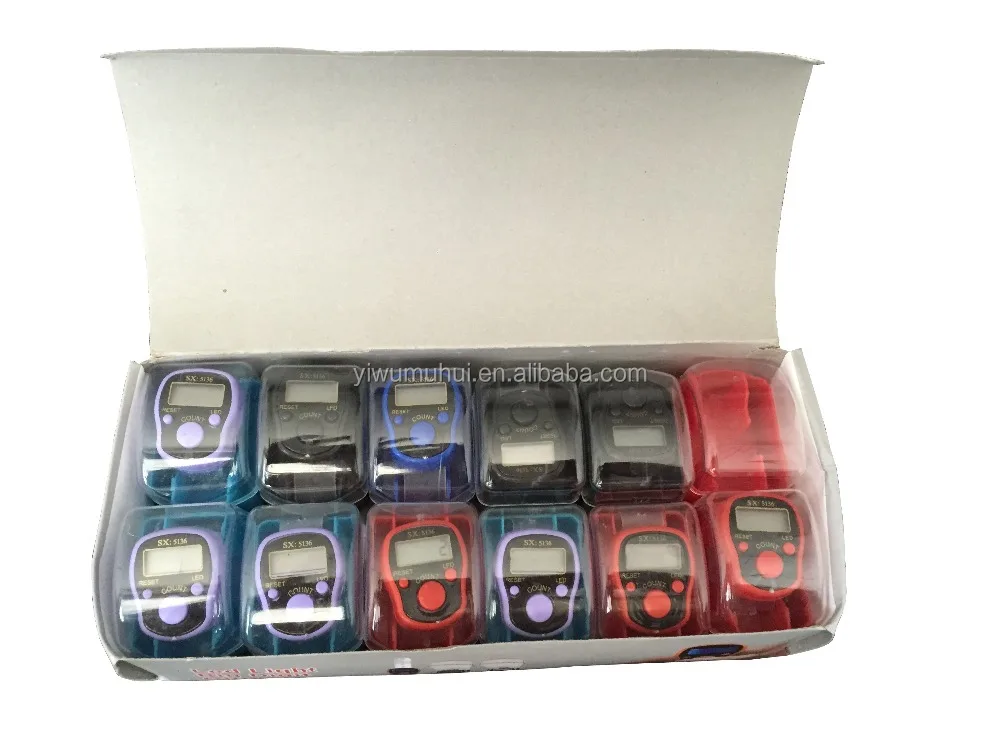 
Led colorful plastic electronic digital hand finger tally counter 