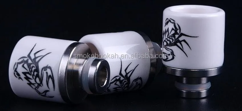 high quality white 510 ceramic drip tip for electronic cigarette