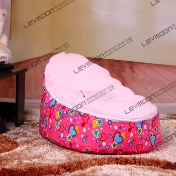Бесплатная доставка ребенка мешок фасоли с 2 шт. ярко розовый до крышки младенца погремушка детская коляска детское кресло мешок фасоли футляр только