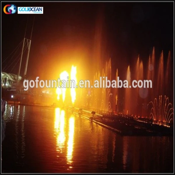 Outdoor Fire Flame Exciting Performance Flame Effect Water Fountain