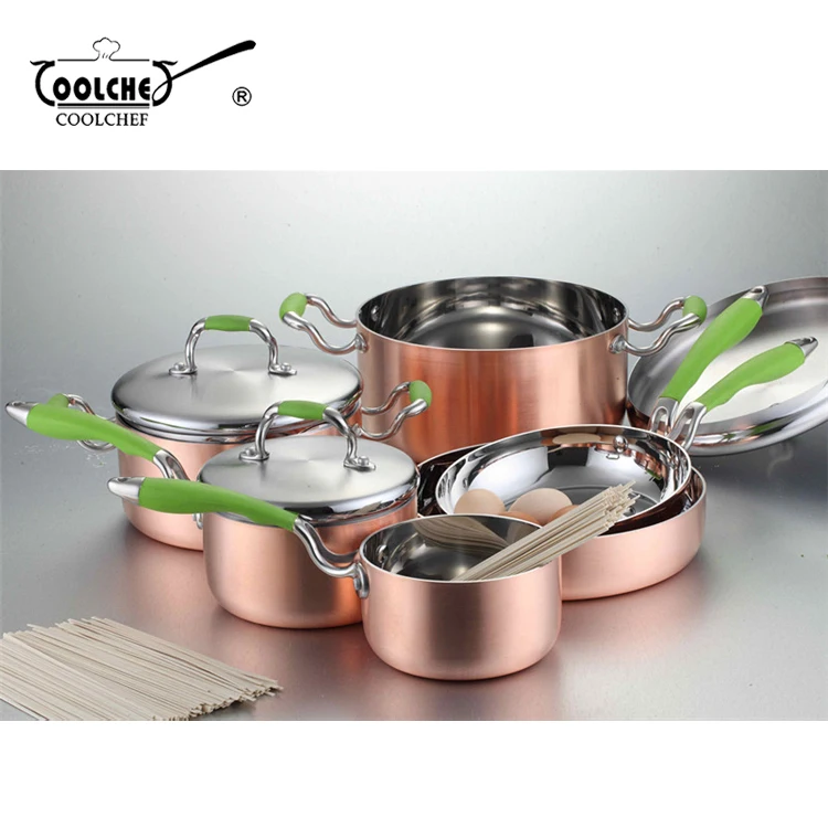 Stainless Steel Kitchen Queen Copper Cookware Set