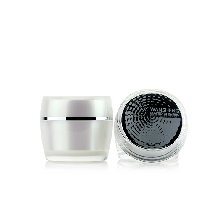 
2 oz Empty Unique Shape Fancy Design Acrylic Plastic Cosmetic Face Cream Jar oval cream jar 60g WXM 