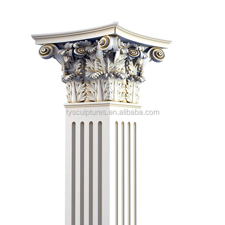 antique classic European design decorative stone marble column pillar for hall house building ornament