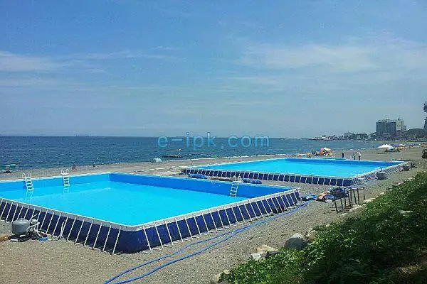 Commercial  PVC rectangular ultra frame swimming pool above ground pool