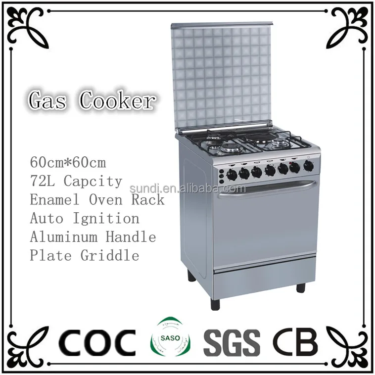 60*60 Size Standing Cooker Gas Cooking Free Standing Gas Oven HotPlate Stove Electric Burner Grill Oven