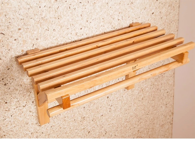 Bathroom accessaries wooden towel rack made in china