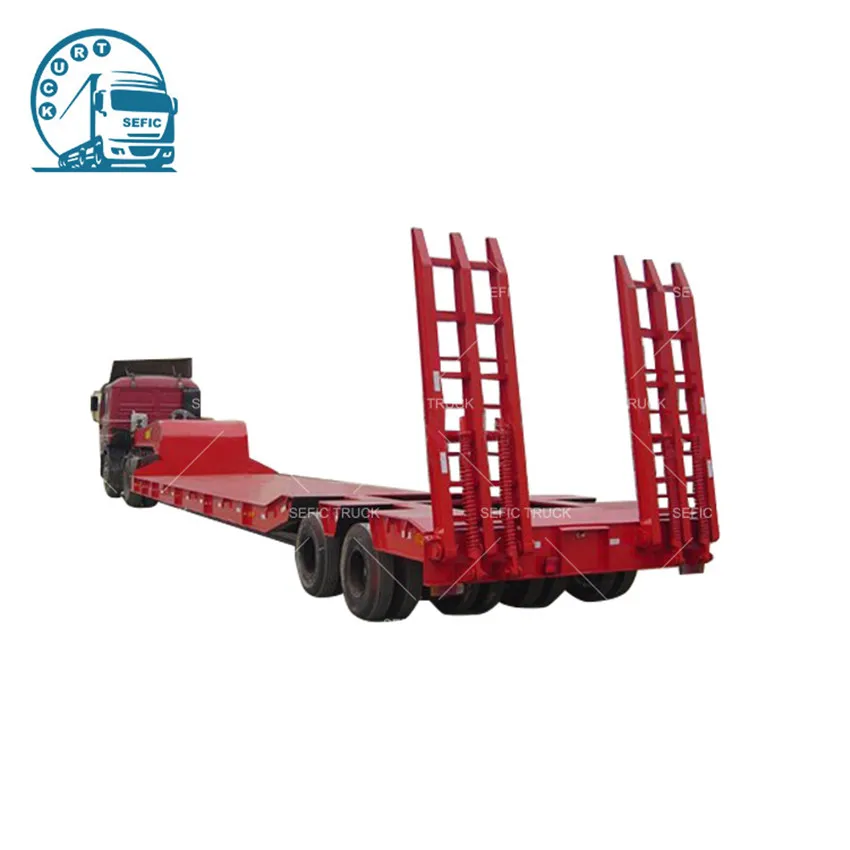 
Side extension bulldozer transport lorry trucks low bed semi trailer for sale 