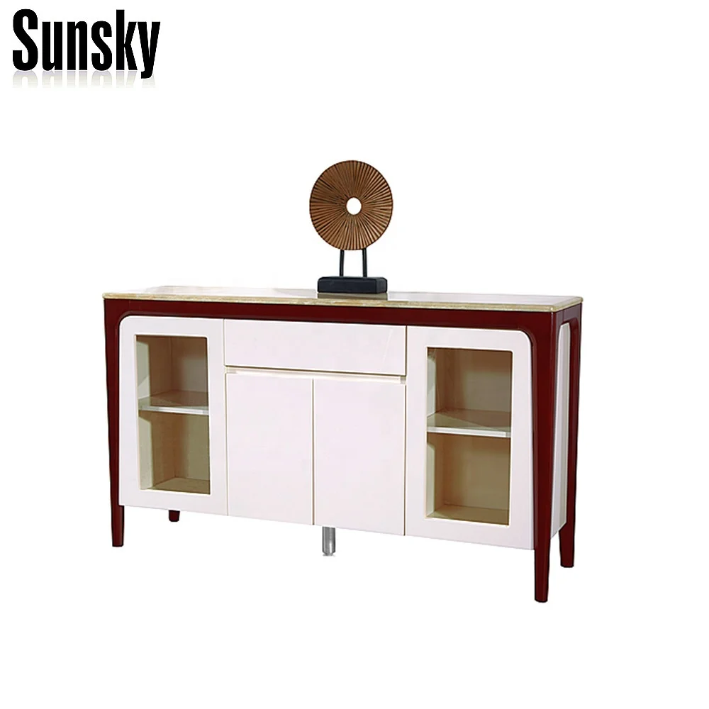 Новый дизайн, современный буфет из мрамора и дерева SK1635M