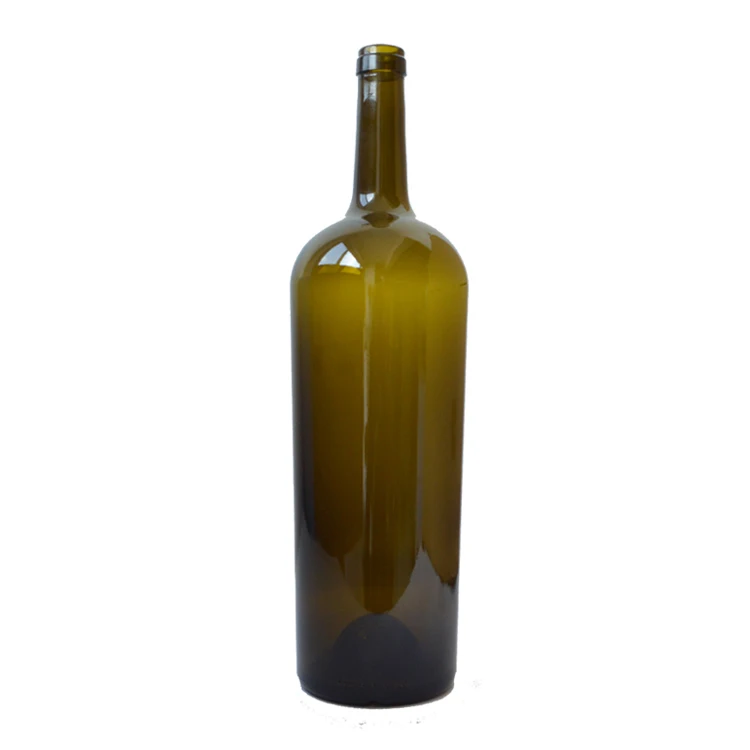 1500ml Antique green wine glass bottle big bordeaux dimension wine bottle