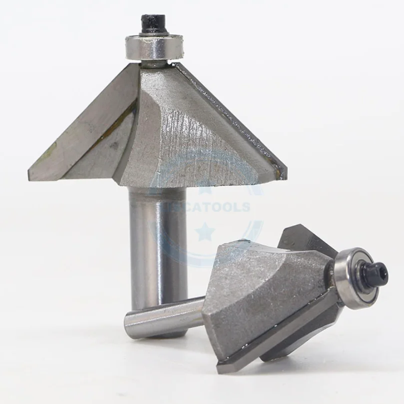 L-N040-5 1pc 1/4 and 1/2 inch Shank 45 Degree Chamfer &  Bevel Edging Router Bit woodworking cutter woodworking bits