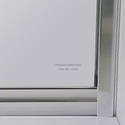 
SALLY 6mm Brush Nickel Finish Bypass Sliding Bath Screen with Two Towel Bars for Bathtub 