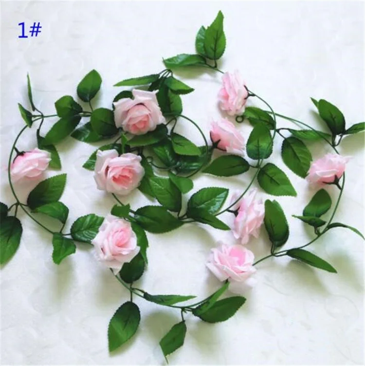 Hot Selling Wholesale artificial rose delicate rose flower vine for wedding home decoration