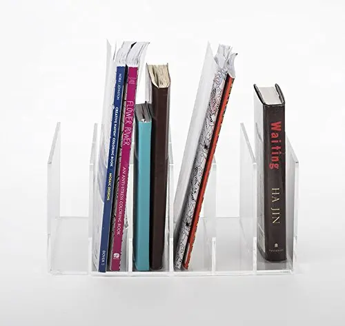 Handmade 5-Section Clear Acrylic Desktop File Organizer