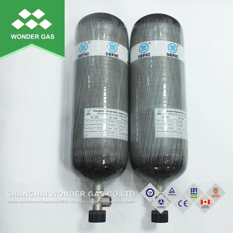 New Design 6.8L Composite Air Tank Carbon Fiber Cylinder Scuba Diving Tank