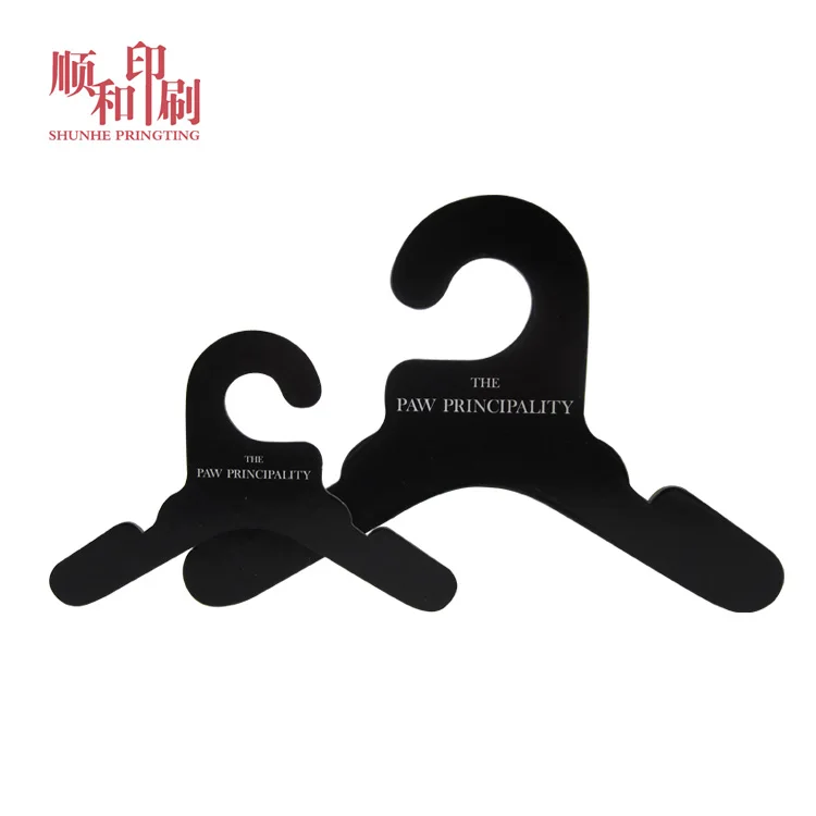 Custom thick cardboard black and white paper hanger for retailer