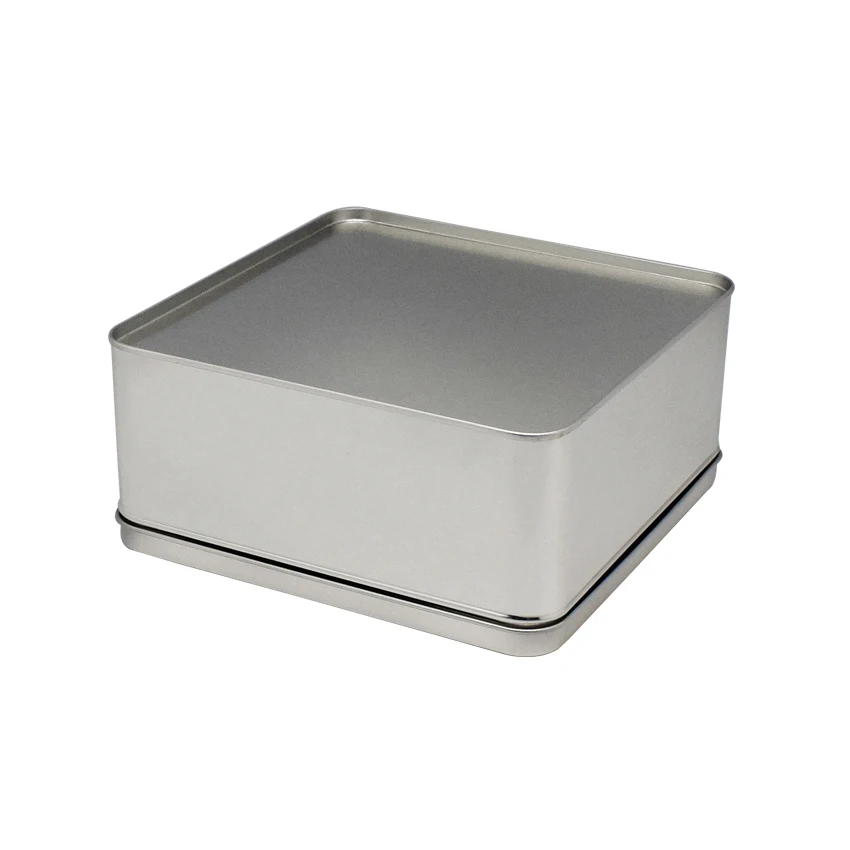 Factory Metal Tin Boxes Square Chocolate Cookie Tin Container for Cheese Cake tin can