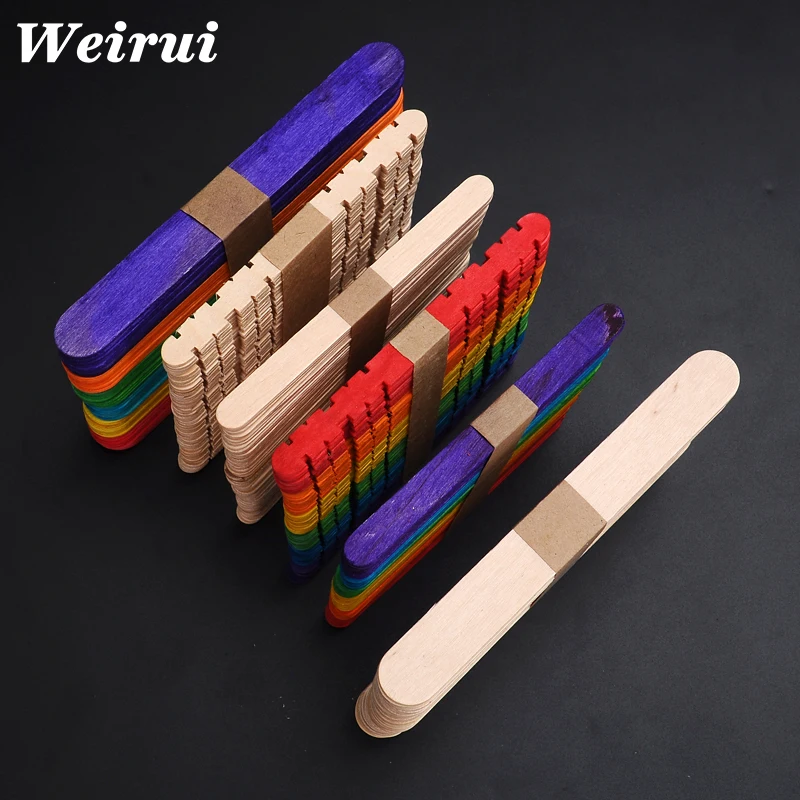 Wooden ice cream bar ice cream stick tongue depressor school children educational toys handmade materials