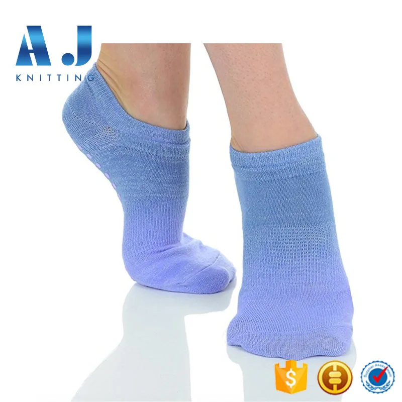 AJ18433 Custom Tie Dye Printed Amazon Aqua Cotton Sport Ankle Grip Pilates Yoga Socks Women