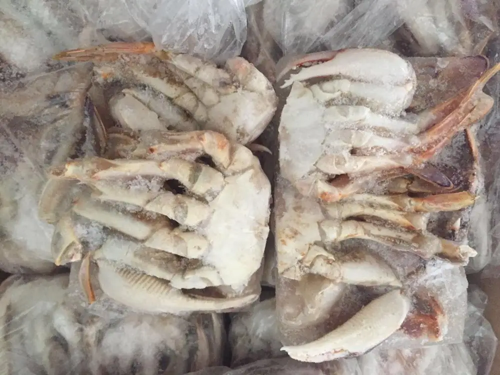 Замороженный песчаный краб, полуобрезанный, новая посадка, август 2018