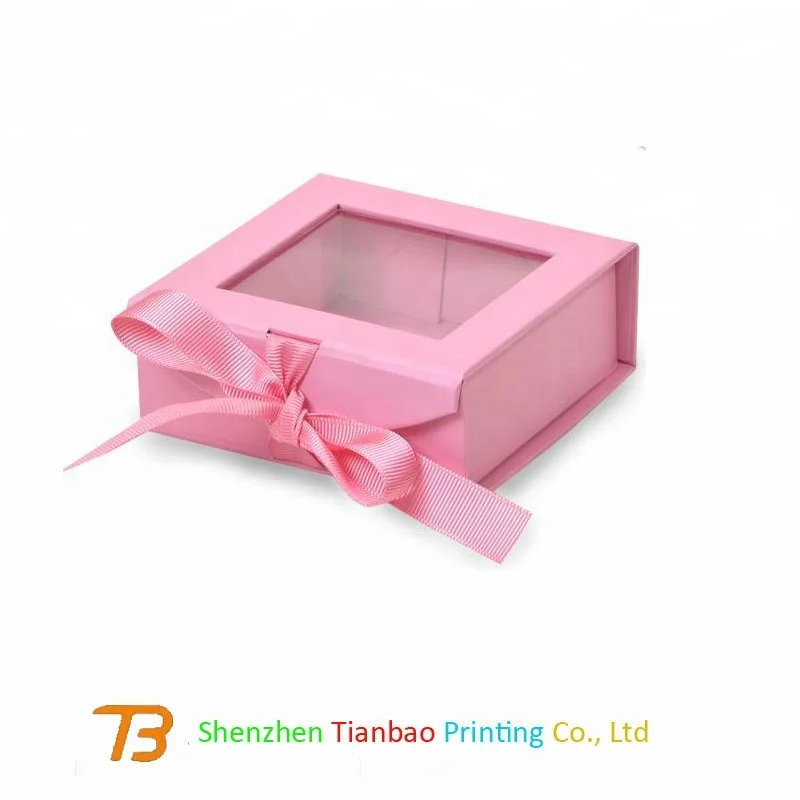 Beautiful design wedding door gifts packaging small mini paper gift box with ribbon